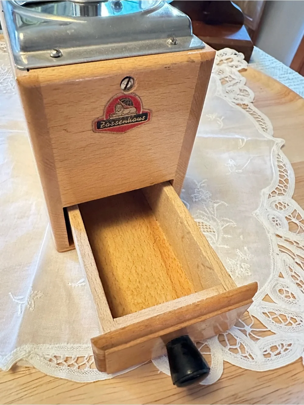 Vintage Zassenhaus Mokka German Coffee Grinder Beechwood Manual Mill